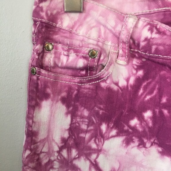 Buffalo Jilian Low Rise Skinny Jeans Tie Dye Pink - Picture 6 of 6